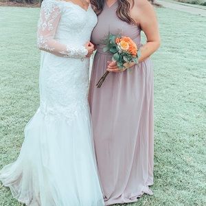 Lulu’s Taupe Maxi Dress